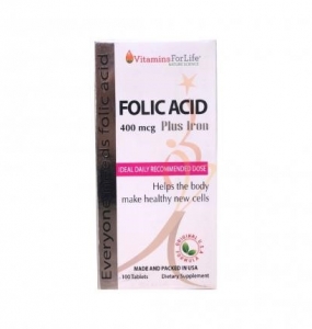 Folic Acid Plus Iron giúp bổ máu chai 100 viên Trang chủ Vitamin và khoáng chất Bổ sung sắt, acid folic 100 viên