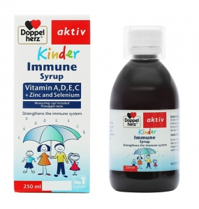 Siro Doppelherz Aktiv Kinder Immune hỗ trợ tăng cường đề kháng chai 250ml