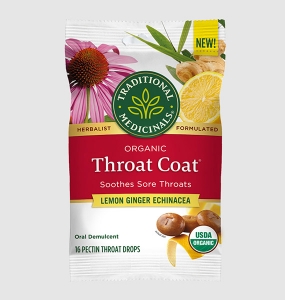 Organic Throat Coat® Lemon Ginger Echinacea Lozenges