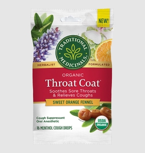 Organic Throat Coat® Sweet Orange Fennel Lozenges