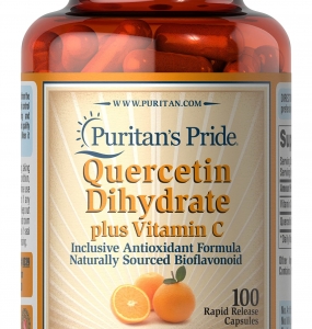 Quercetin Dihydrate Plus Vitamin C 1400 Mg, Supports a Healthy Immune System, 100 Count by Puritan's Pride