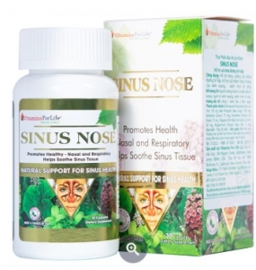 Viên uống Sinus Nose Vitamins For Life hỗ trợ tăng cường sức khỏe đường hô hấp hộp 60 viên