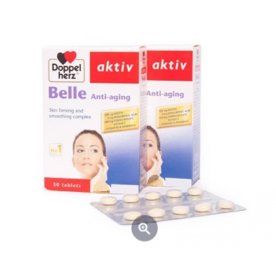 Viên uống Belle Anti Aging Doppelherz Aktiv hỗ trợ làm chậm quá trình lão hóa da (30 viên)