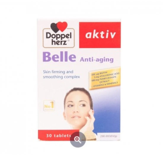 Viên uống Belle Anti Aging Doppelherz Aktiv hỗ trợ làm chậm quá trình lão hóa da (30 viên)