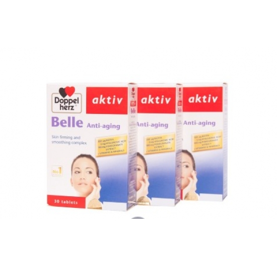 Viên uống Belle Anti Aging Doppelherz Aktiv hỗ trợ làm chậm quá trình lão hóa da (30 viên)