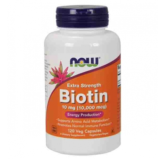 Biotin 10 mg (10,000 mcg), Extra Strength Veg Capsules