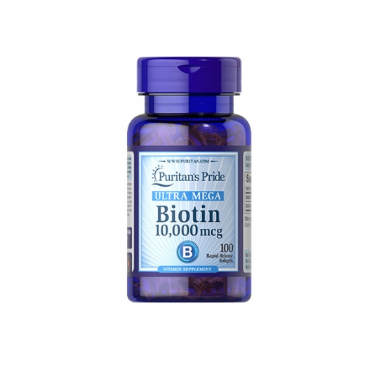 Viên uống hỗ trợ ngăn rụng tóc, làm đẹp da Puritan's Pride Biotin 10000 mcg - 100 viên