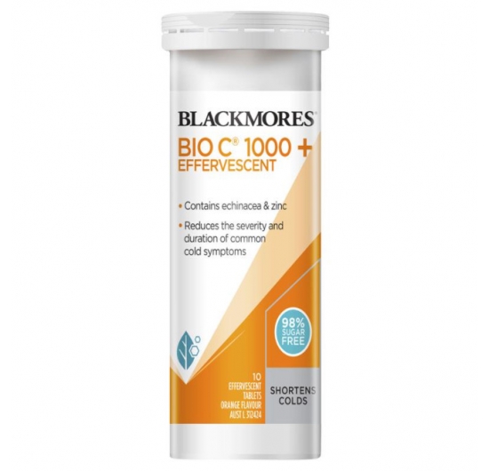 Blackmores Bio C 1000 Echinacea + Zinc 10 Effervescent Tablets