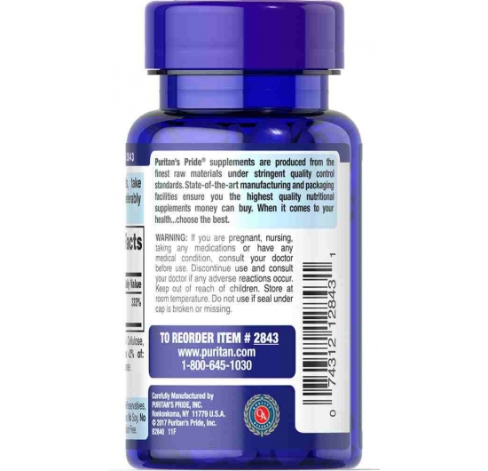 Viên uống ngăn ngừa thiếu máu - Puritan's Pride Folic Acid 800mcg 250 viên