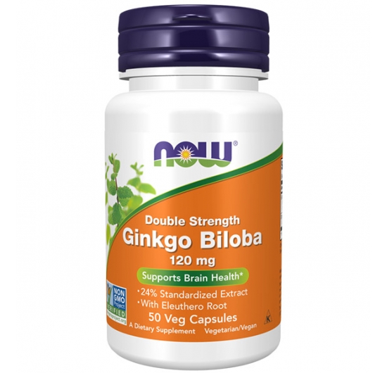 Ginkgo Biloba, Double Strength 120 mg Veg Capsules