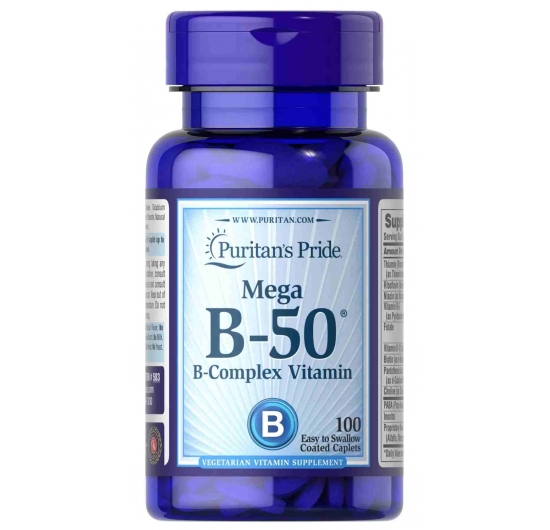 Viên uống bổ sung Vitamin B50® Complex - Puritan's Pride 100 viên