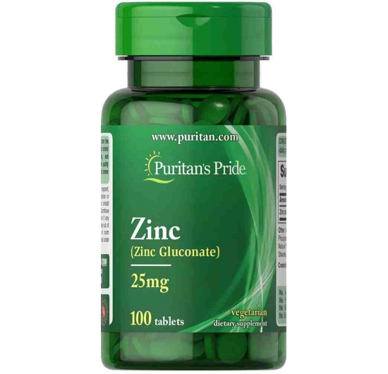 Viên uống bổ sung kẽm - Puritan's Pride Zinc Gluconate 25mg 100 viên