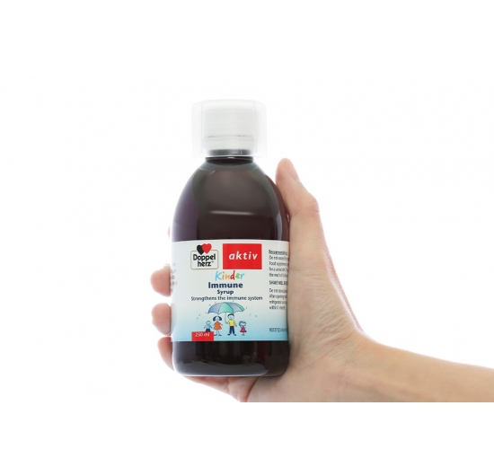 Siro Doppelherz Aktiv Kinder Immune hỗ trợ tăng cường đề kháng chai 250ml