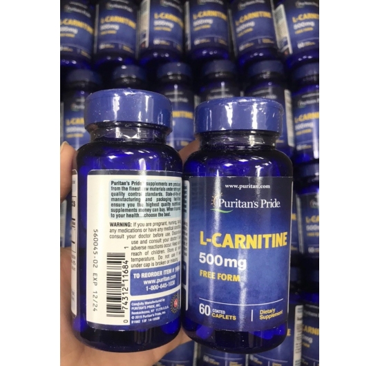 Viên uống giảm cân Puritan’s Pride L-Carnitine 500mg 60 viên