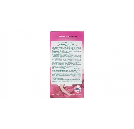 Women's Daily One bổ sung vitamin và khoáng chất cho phụ nữ chai 60 viên